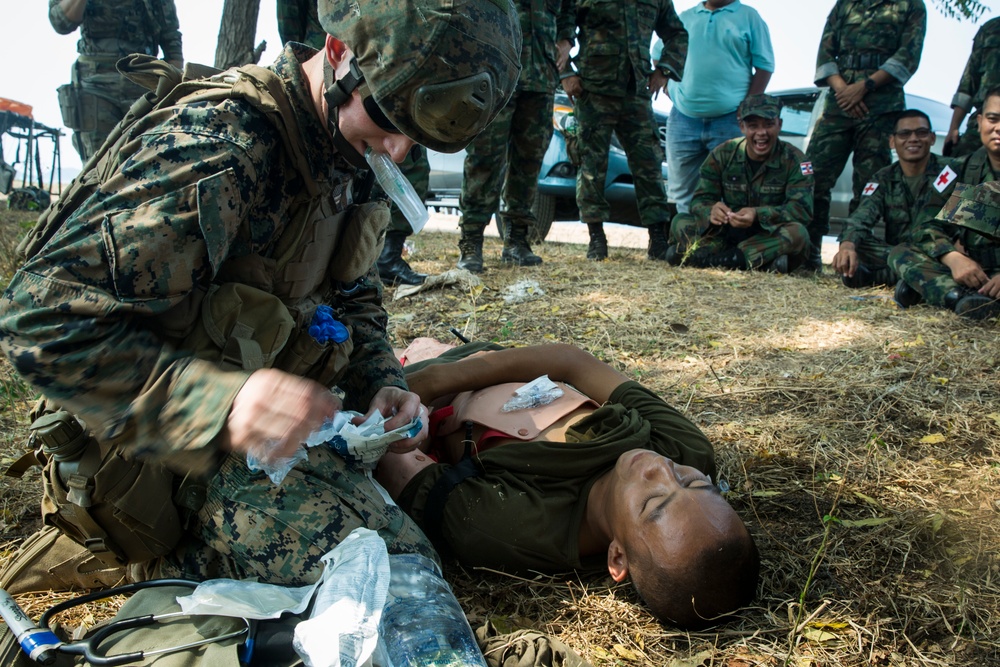 Cobra Gold 20: 31st MEU Sailors, Royal Thai Navy rehearse medical procedures