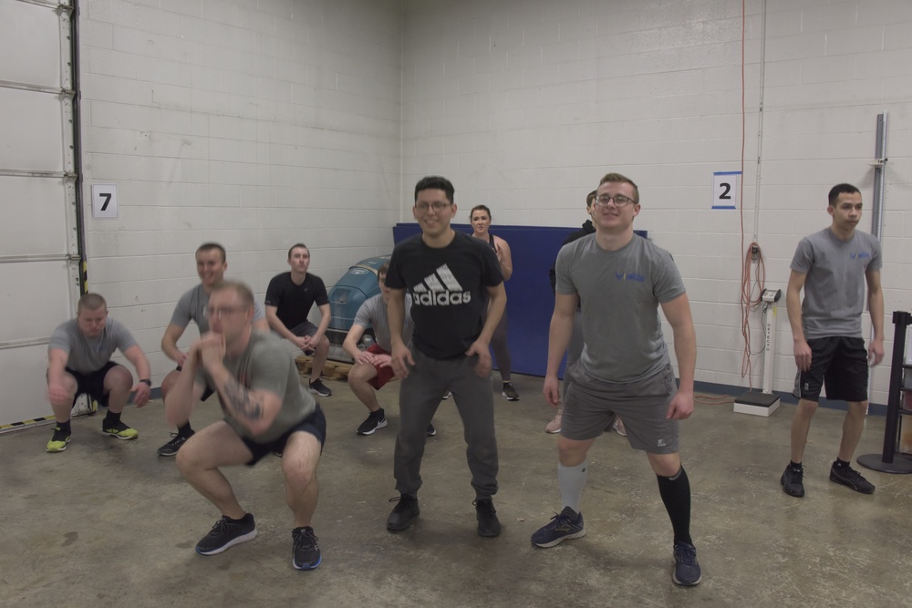183d Wing Student Flight performing PT