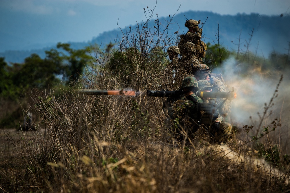 Cobra Gold 20: 31st Meu Marines, Royal Thai Marines fire a Shoulder-Launched Multipurpose Assault Weapon