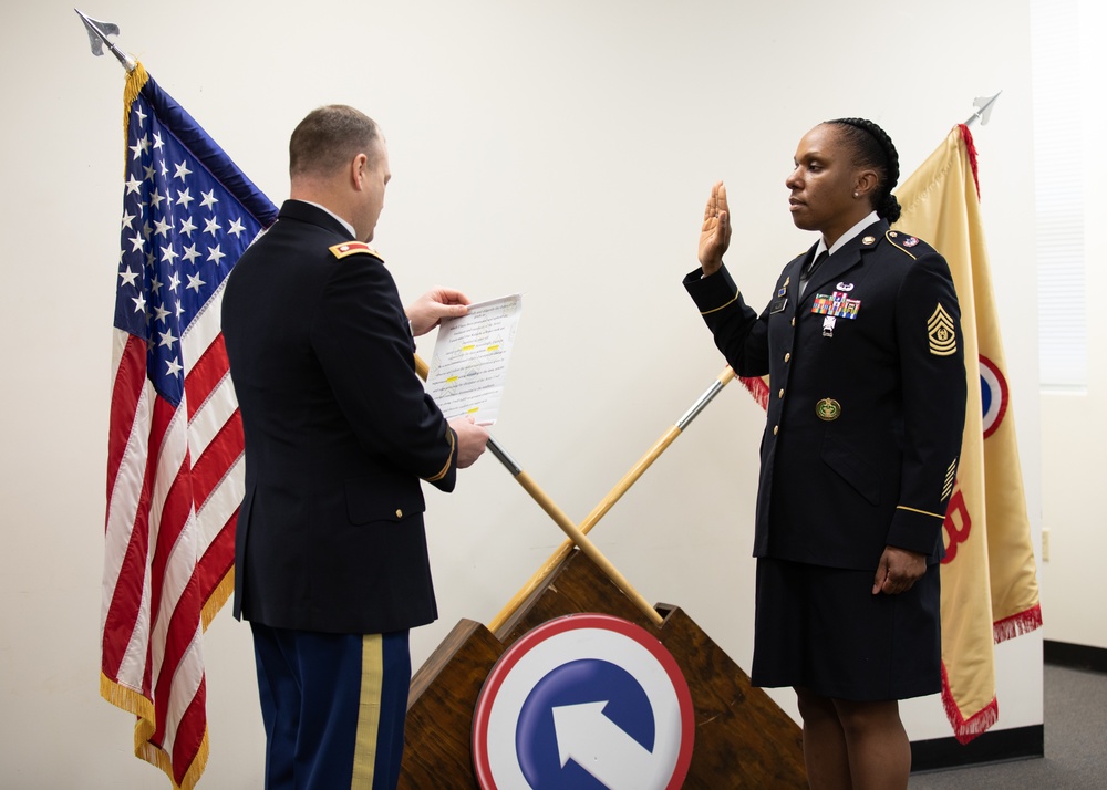1st TSC Laterally appoints Joy Allen to Command Sergeant Major