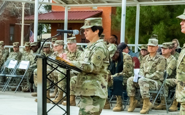 Fort Bliss Mobilization Brigade Transfer of Authority