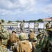 U.S. Navy Seabees with NMCB-5 train on board Camp Shields