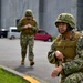 U.S. Navy Seabees with NMCB-5 train on board Camp Shields