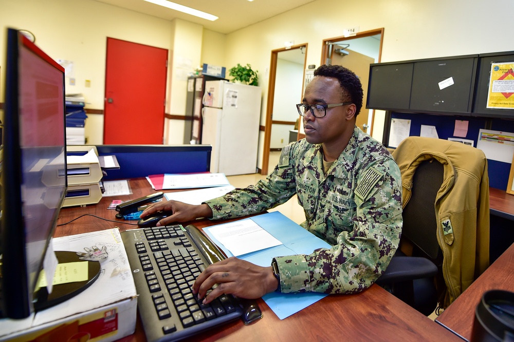 NMCB-5's Administrative Department supporting their Seabees