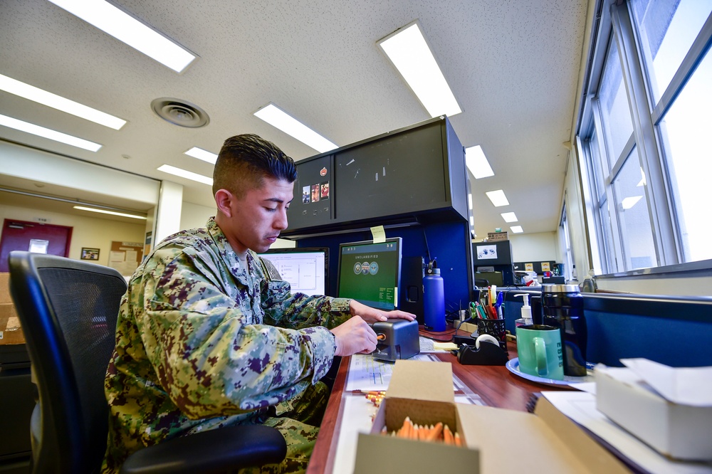 NMCB-5's Administrative Department supporting their Seabees