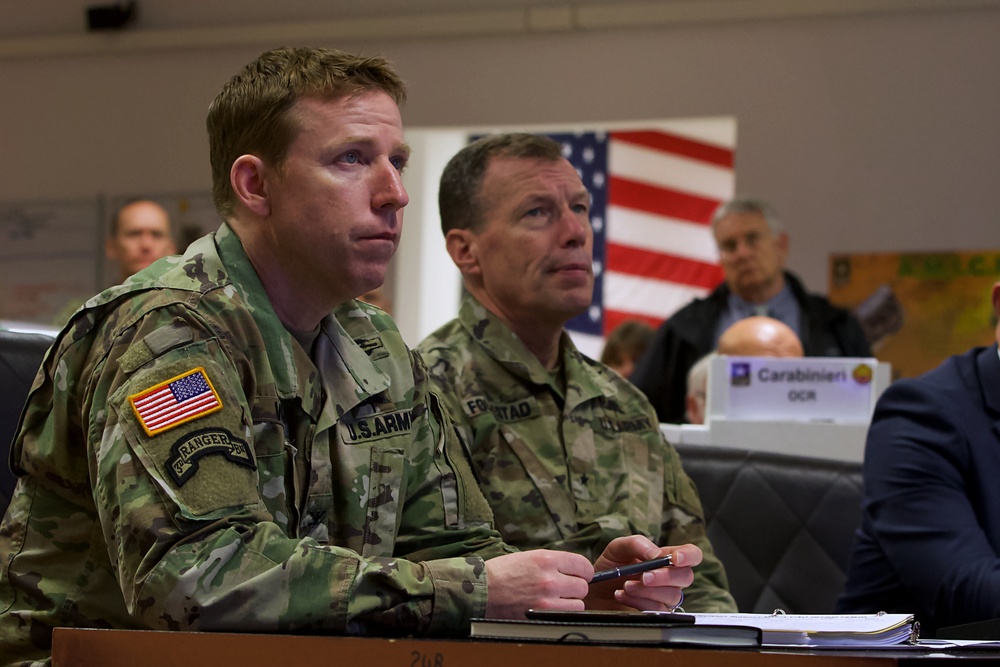 US Army leadership work solutions to COVID-19 situation in Vicenza, Italy