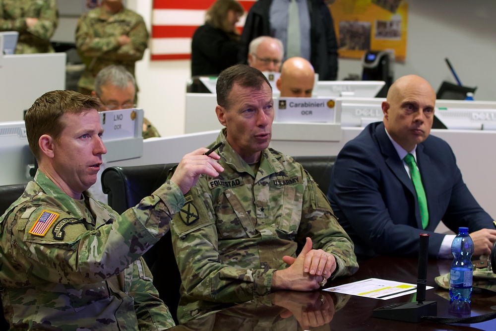 US Army leadership work solutions to COVID-19 situation in Vicenza, Italy