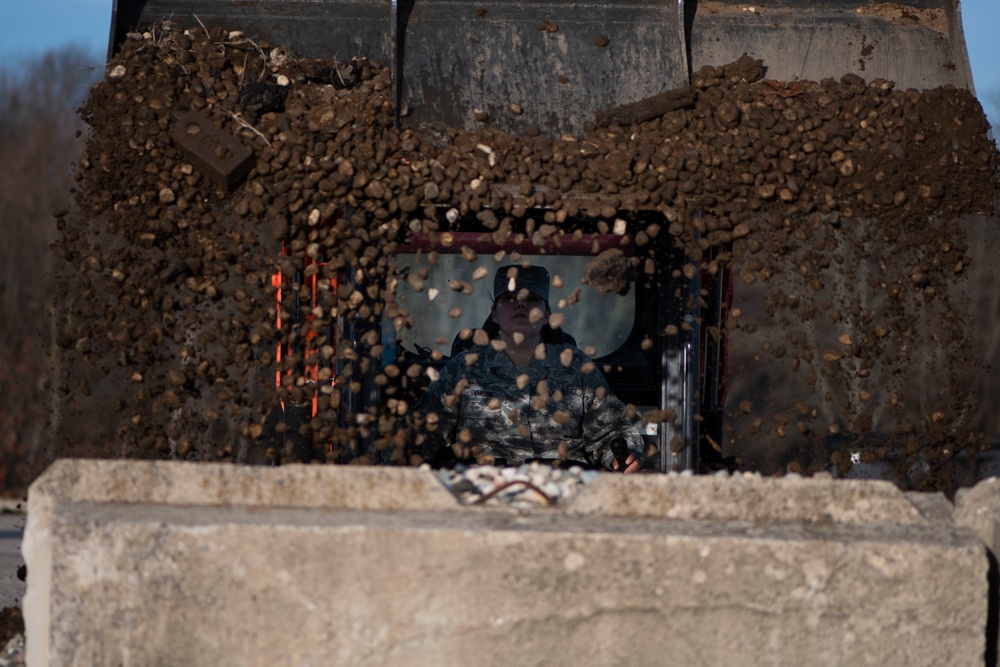 Heavy Machine Operation at the 110th Civil Engineering Squadron