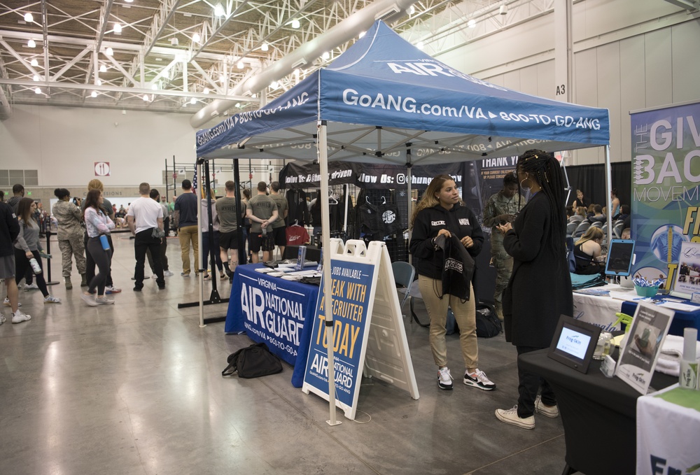 Virginia Air National Guard recruiters stage at the 10th annual GRIT Fitness Festival