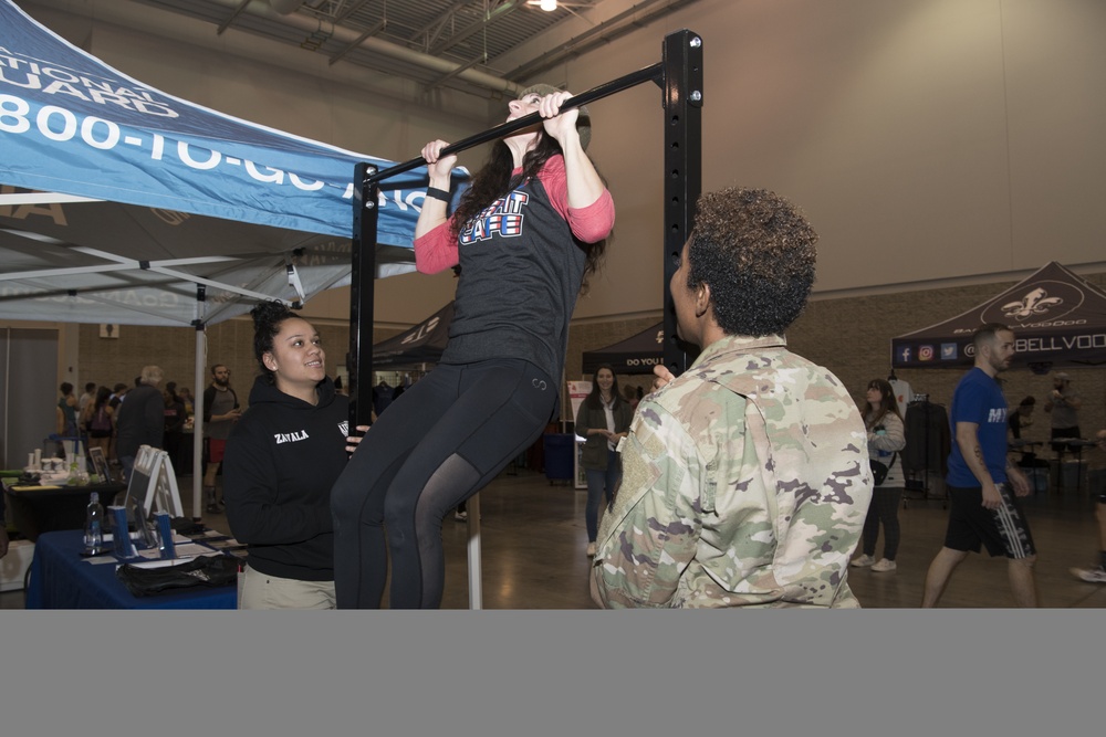Virginia Air National Guard recruiters stage at the GRIT Fitness Festival