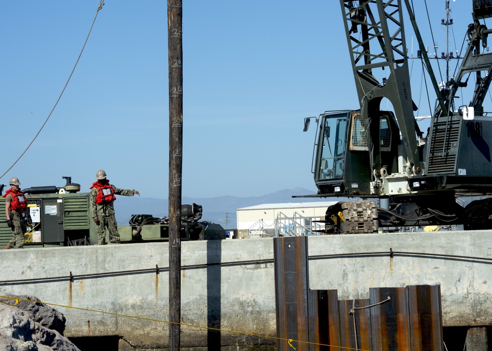 NMCB-3 and UCT-2 Execute First Ever Pile Driving Exercise.