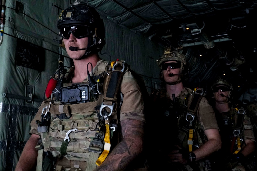 82nd Expeditionary Rescue Squadron perform HALO Jump