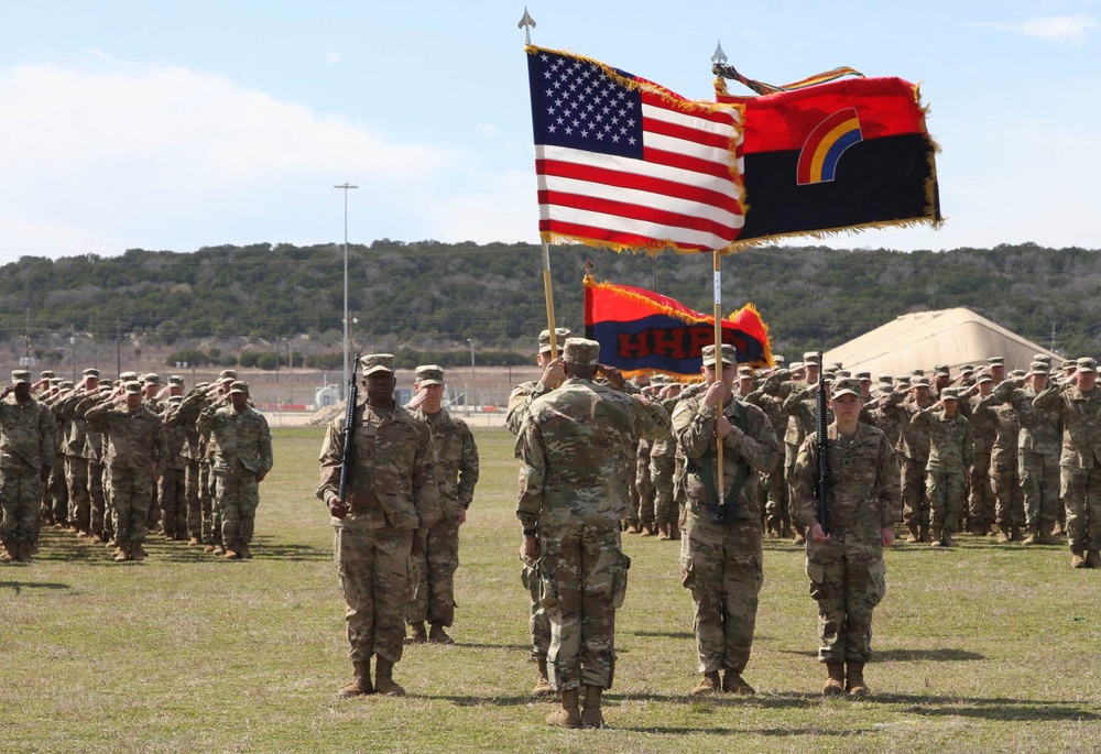 42nd Infantry Division cases colors for move to Middle East