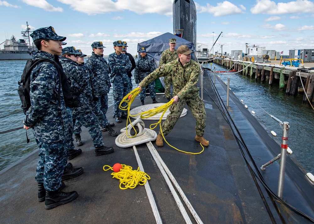 U.S. Naval Sea Cadets Tour USS Delaware