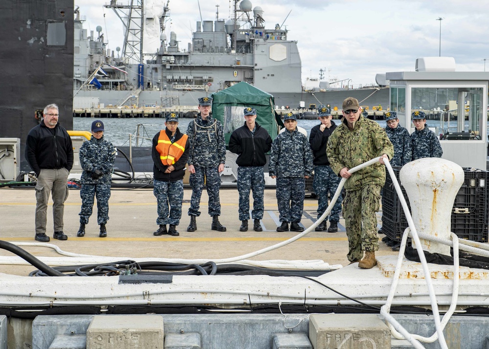 U.S. Naval Sea Cadets Tour USS Delaware