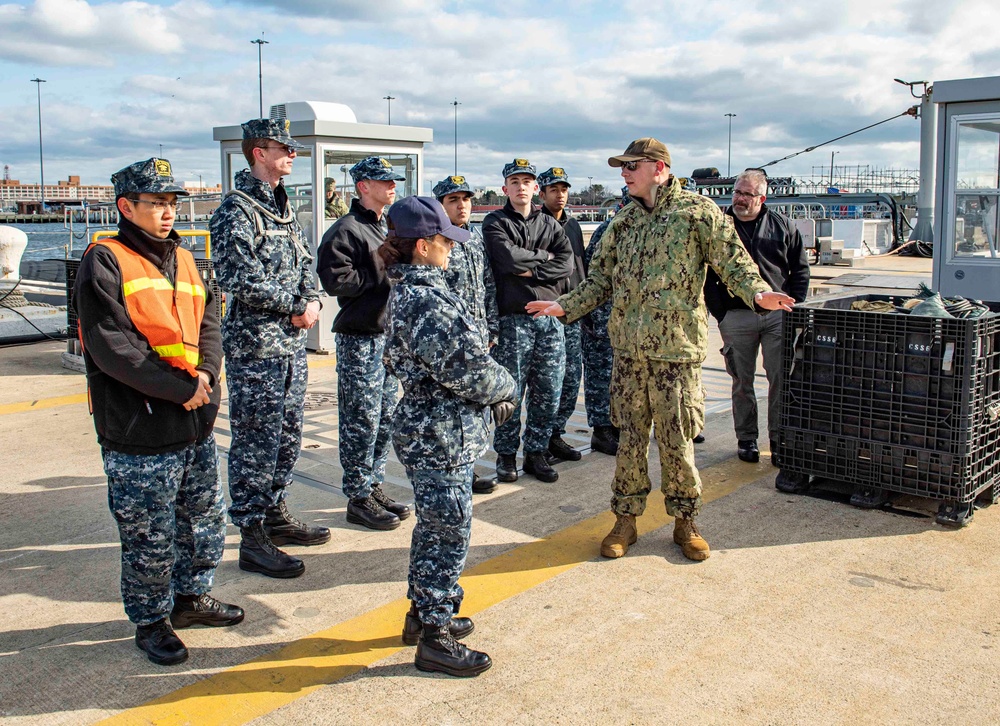 U.S. Naval Sea Cadets Tour USS Delaware