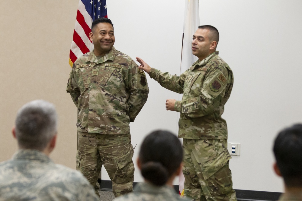 State senior enlisted leader visits 163d Security Forces Squadron