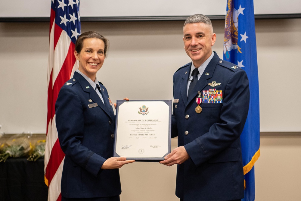 Col. Shaffer retirement ceremony