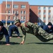 200309-N-TE695-0009 NEWPORT, R.I. (March 9, 2020) Navy Officer Candidate School performs remedial physical training