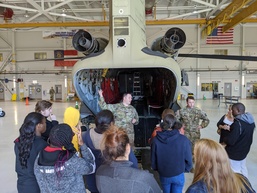 High school students tour Hunter Army Airfield