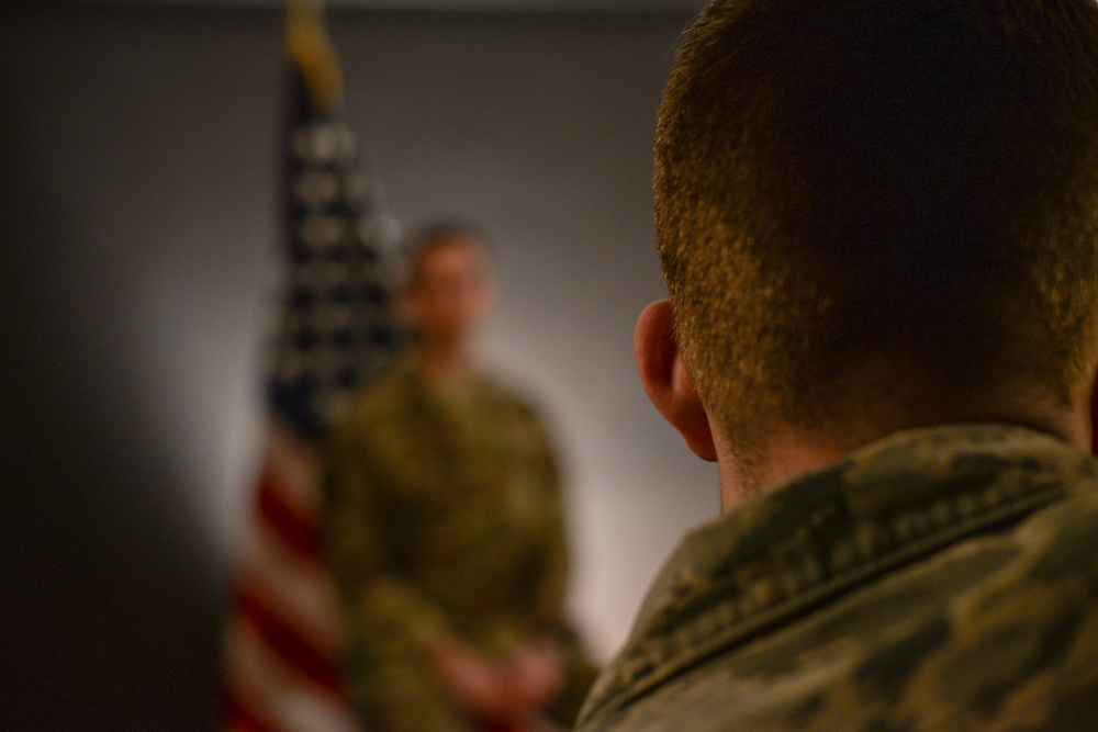 Staff Sgt. James Miller shoots an official photo