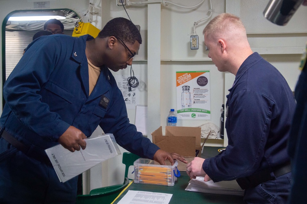USS Green Bay E-6 advancement exam, March 5, 2020