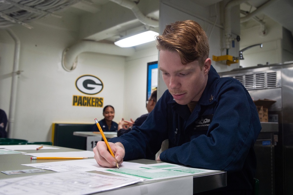 USS Green Bay E-6 advancement exam, March 5, 2020
