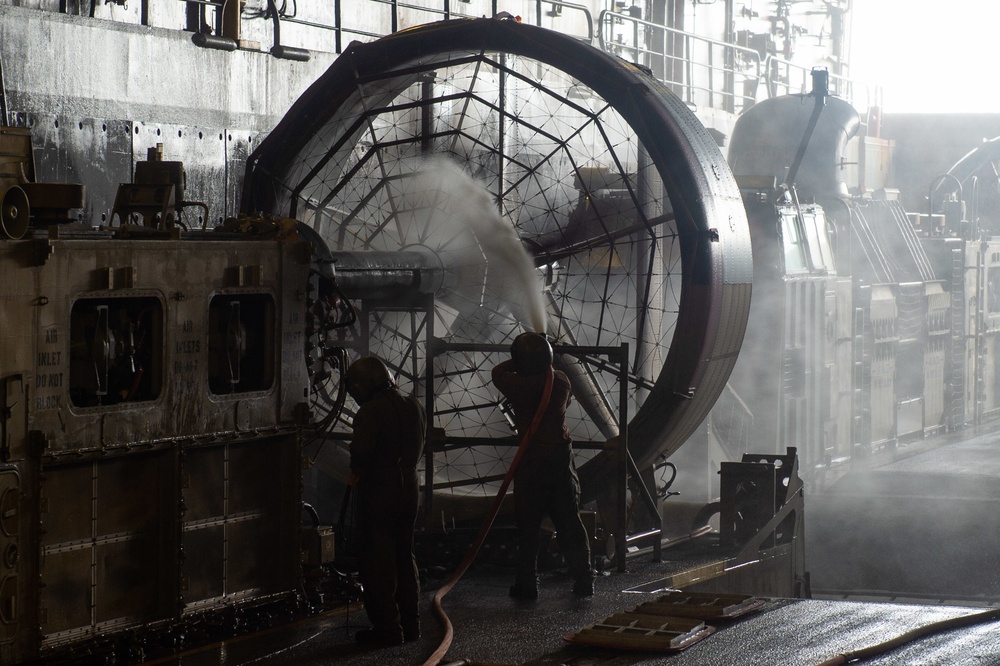 Cobra Gold 20: LCAC wash aboard USS Green Bay, March 5, 2020