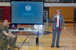 Camp Lejeune Marines participate in the NMCRS Active Duty Fund Drive