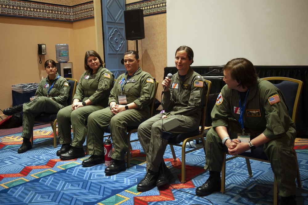 Coast Guard aviators attended the 2020 Women in Aviation International Conference