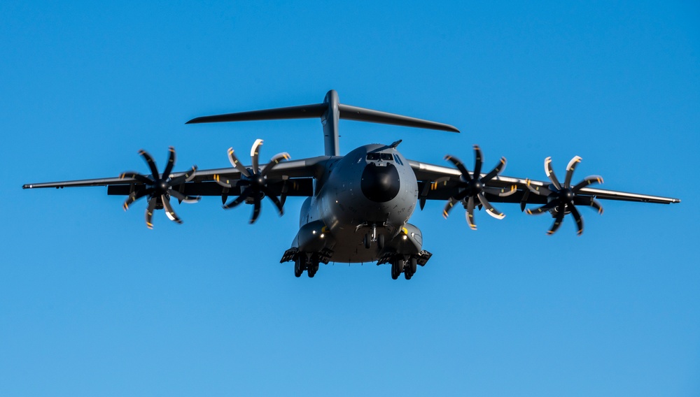 Spanish A400M Atlas transit through Dover AFB to exercise Red Flag 20-2