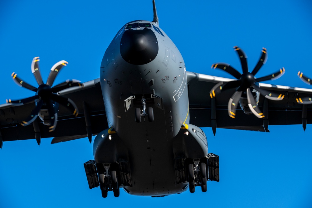 Spanish A400M Atlas transit through Dover AFB to exercise Red Flag 20-2