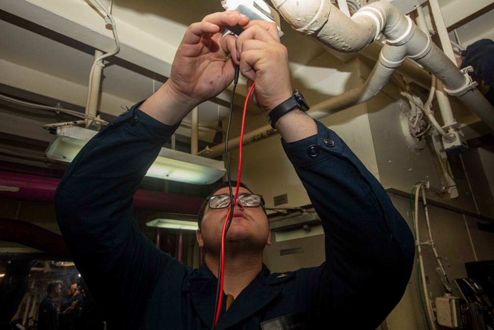 Sailors make repairs aboard New York
