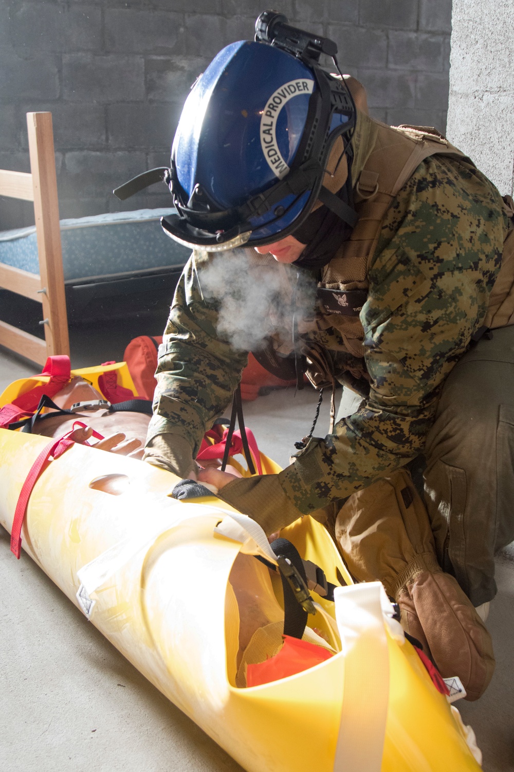 Multiple agencies practice decontamination during Arctic Eagle 2020