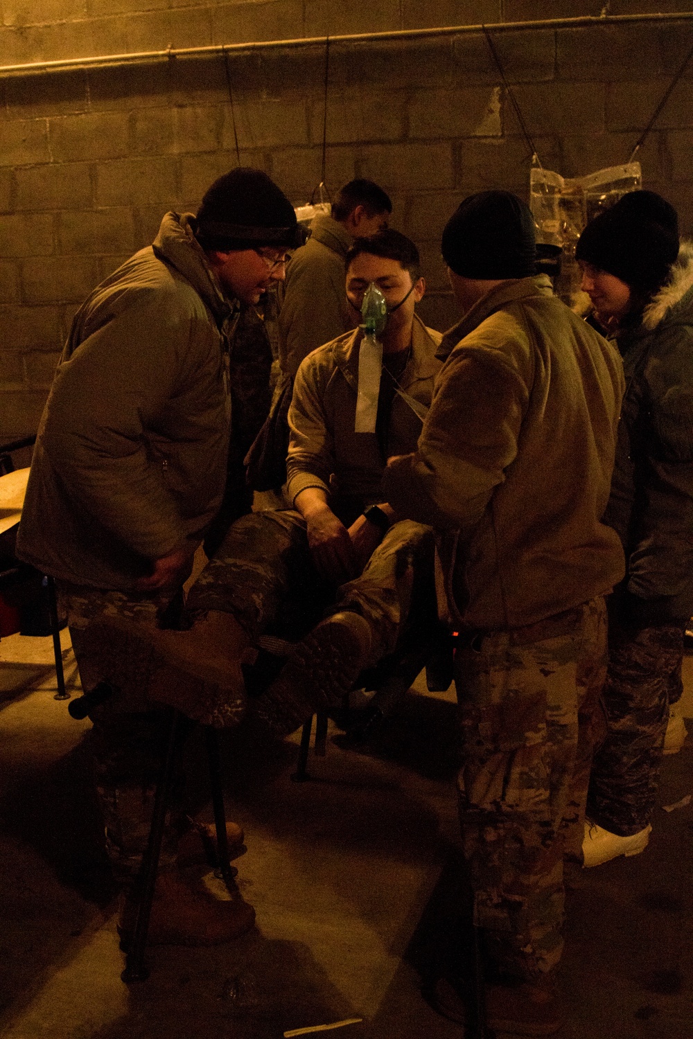 Multiple agencies practice decontamination during Arctic Eagle 2020