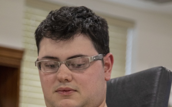 Warrior Brigade Soldier donates during Fort Drum BOSS blood drive.