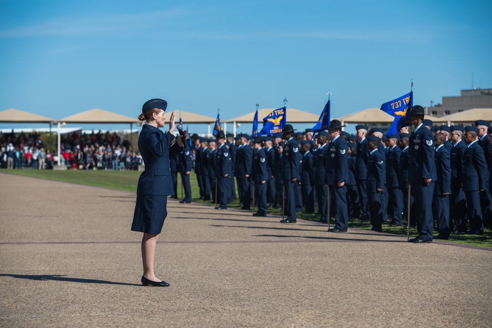 JBSA-Lackland recognizes Women's History Month 2020 with a special BMT graduation parade