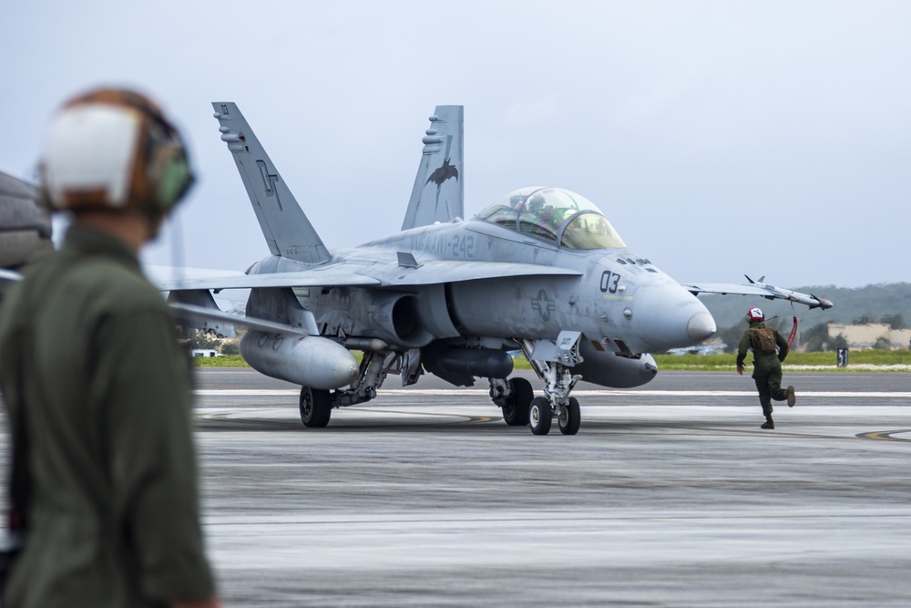 VMFA(AW)-242 launch from the flight line