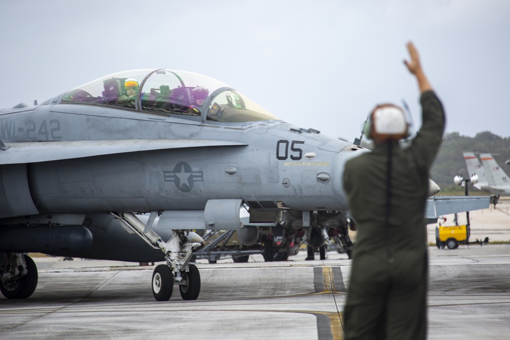 VMFA(AW)-242 launch from the flight line