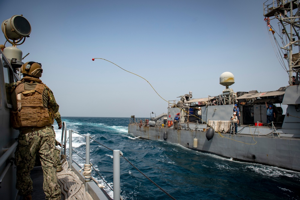 CTF 56 Mark VI boats complete a joint underway with USS Monsoon, USS Sirocco, and USCGC Baranof