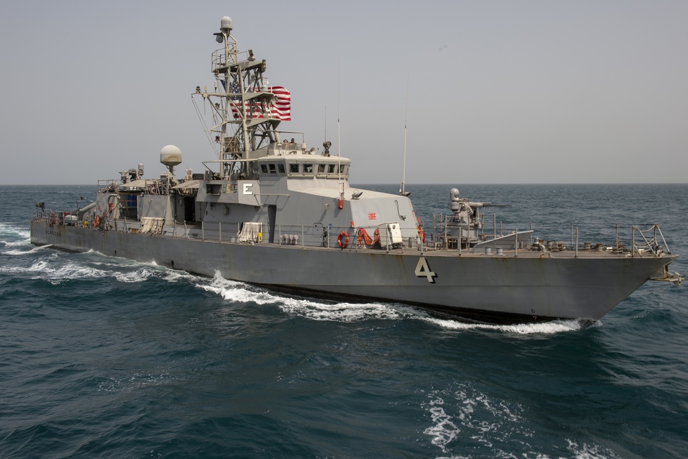 CTF 56 Mark VI boats complete a joint underway with USS Monsoon, USS Sirocco, and USCGC Baranof