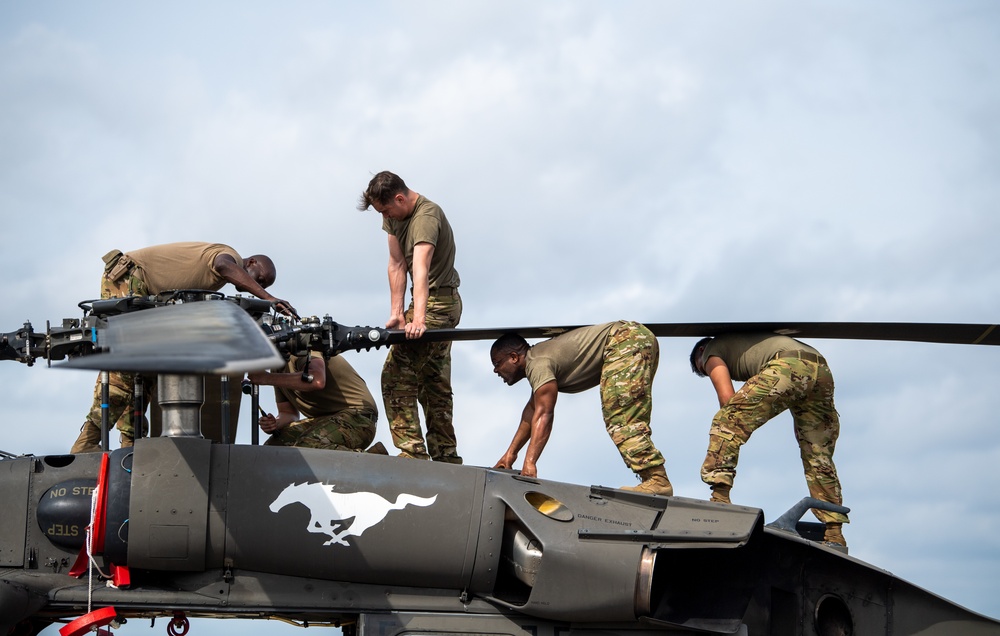 U.S. Army Black Hawk helicopters support U.S. mission in East Africa