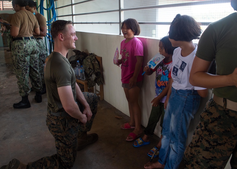 USS Green Bay participates in Camillian Social Center Rayong COMREL, March 9, 2020