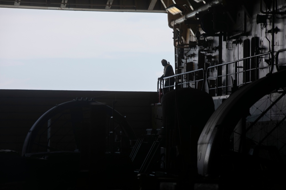 Sailor check on status Of opening stern gate