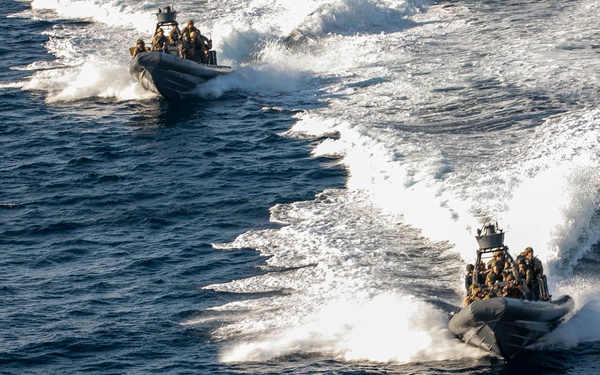 two 11-meter NSW boats transit in the Red Sea