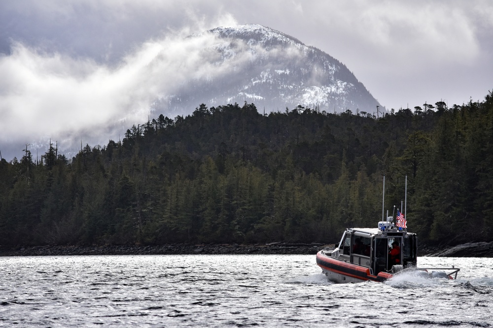 Coast Guard Station Ketchikan boat crew training, Carroll Inlet, Alaska