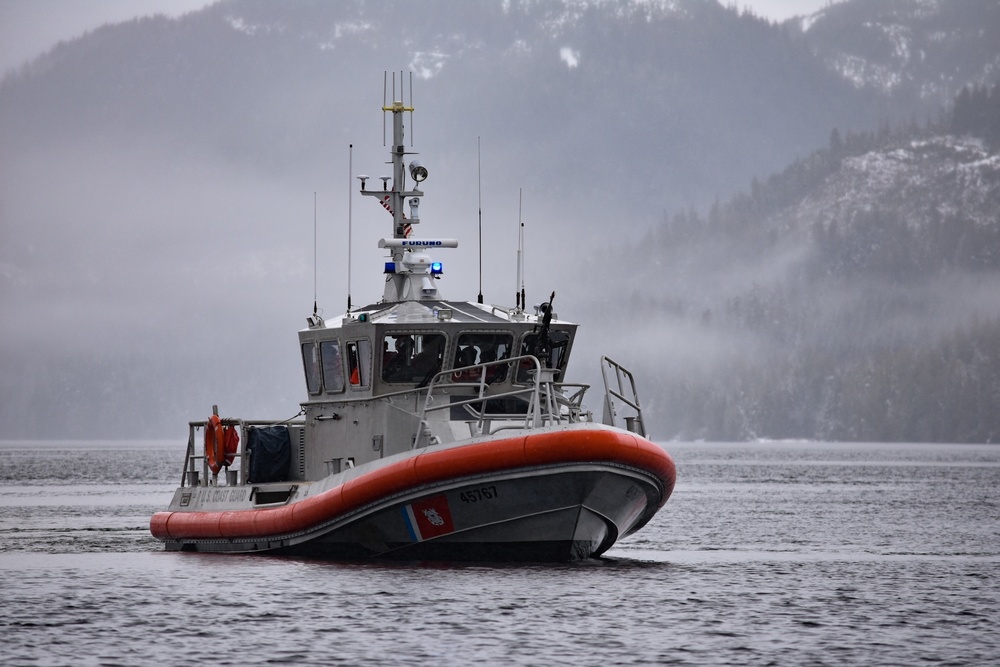 Coast Guard Station Ketchikan boat crew transits Carroll Inlet, Alaska