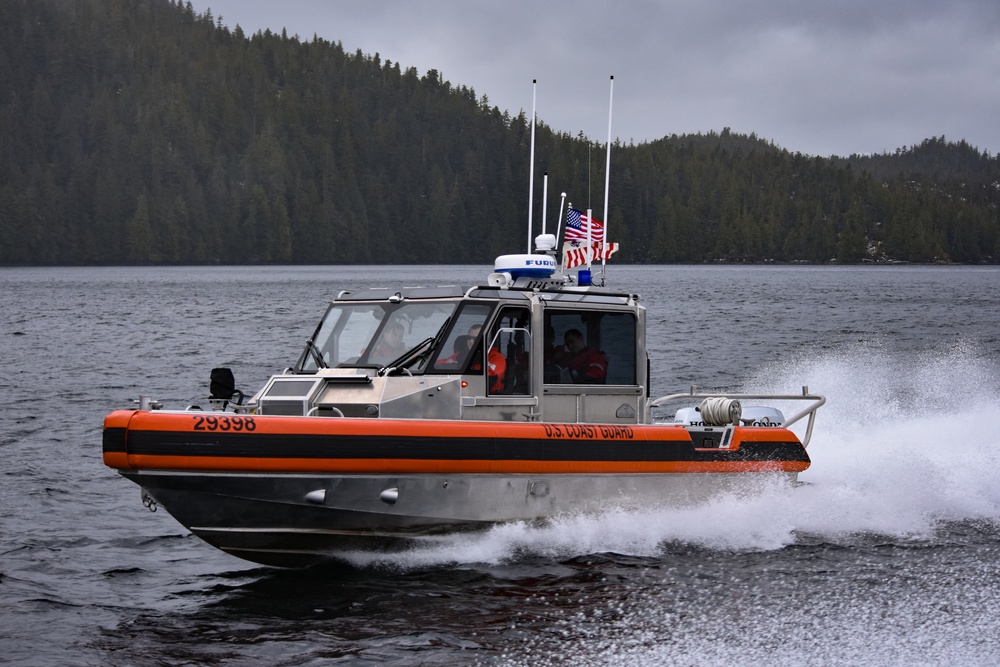 Coast Guard Station Ketchikan boat crew training, Carroll Inlet, Alaska