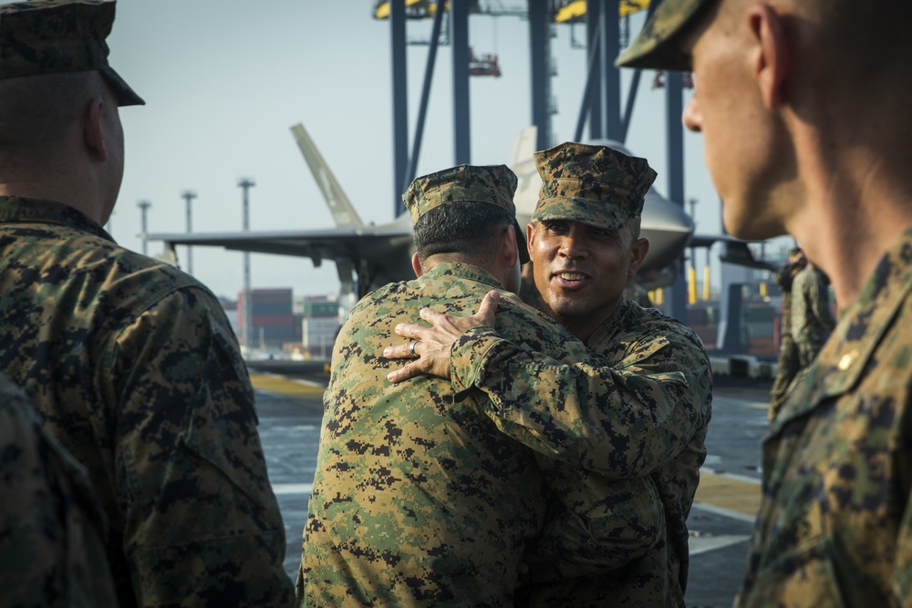 Relief and appointment: 31st MEU welcomes new Sgt. Maj. In wake of Cobra Gold success