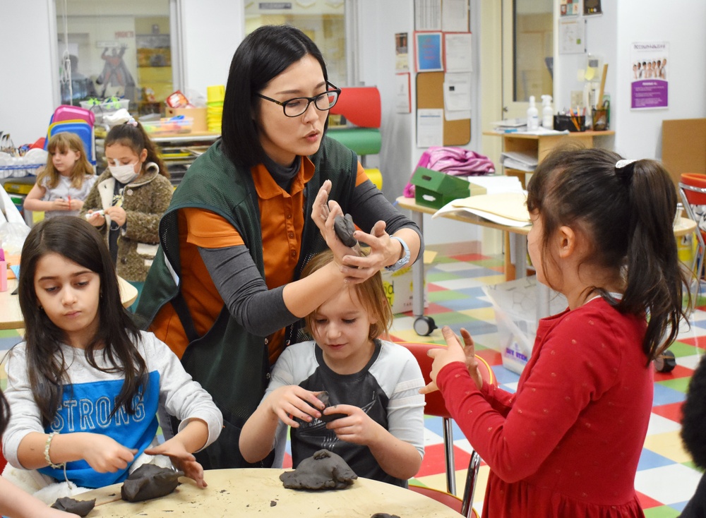 Camp Zama Arts and Crafts instructors hold class at School Age Center